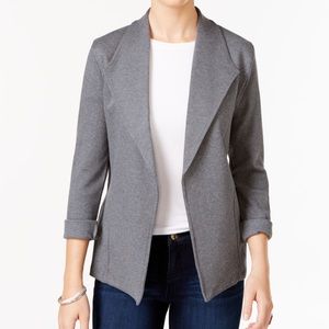 Style & Co Knit Blazer Gray Sz M